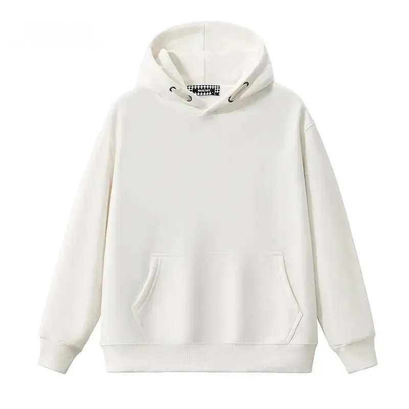 Trendy Preppy Style Solid Colour Pullover Hoodie