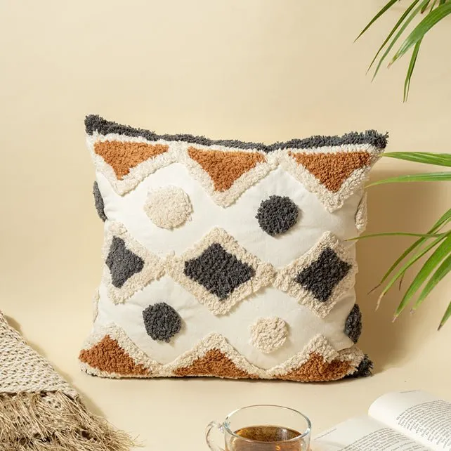 Tufted Cushion Cover - Multicolor 45 X 45 Cm