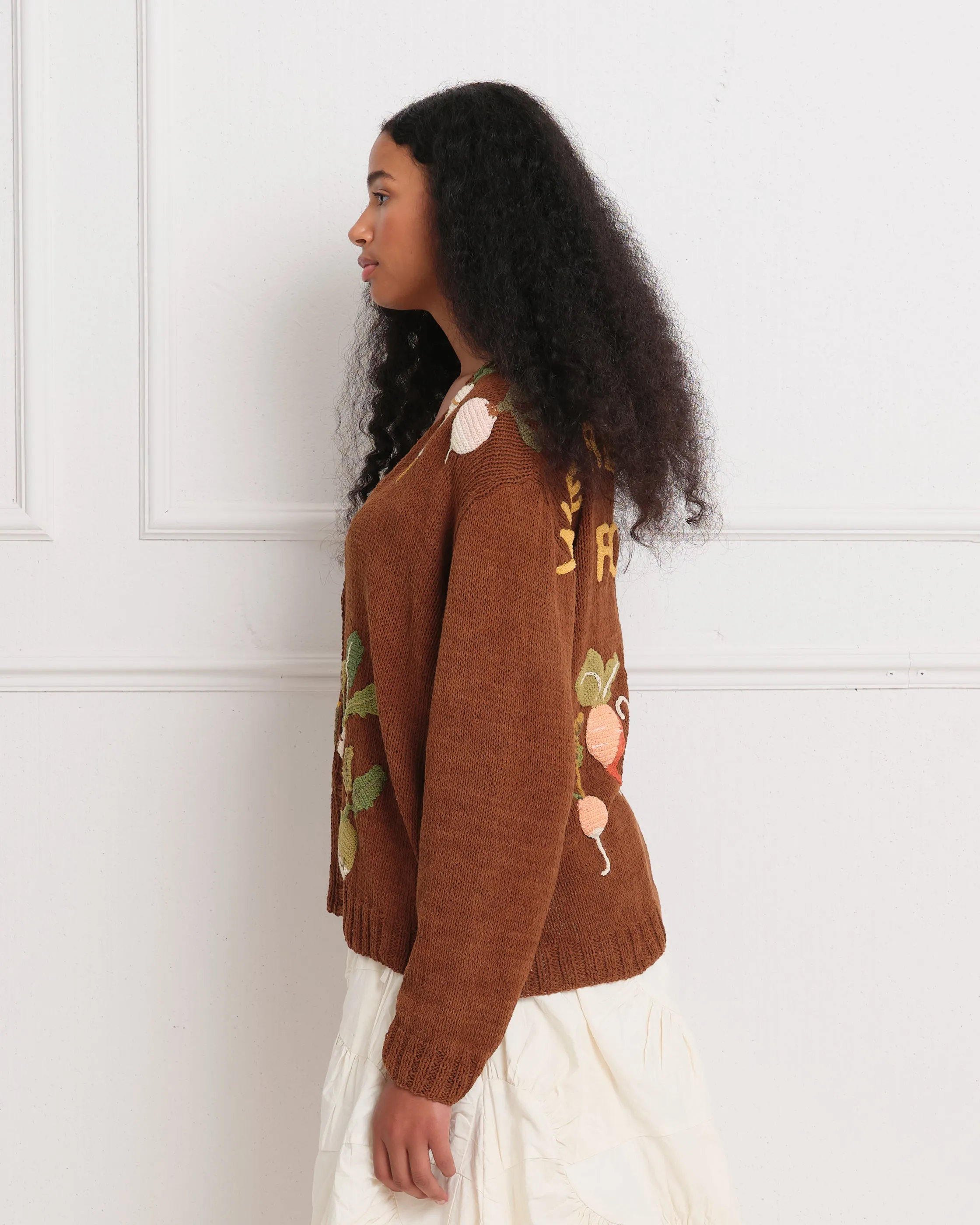 Twinsun Knit Cardigan - Brown Rooting For You