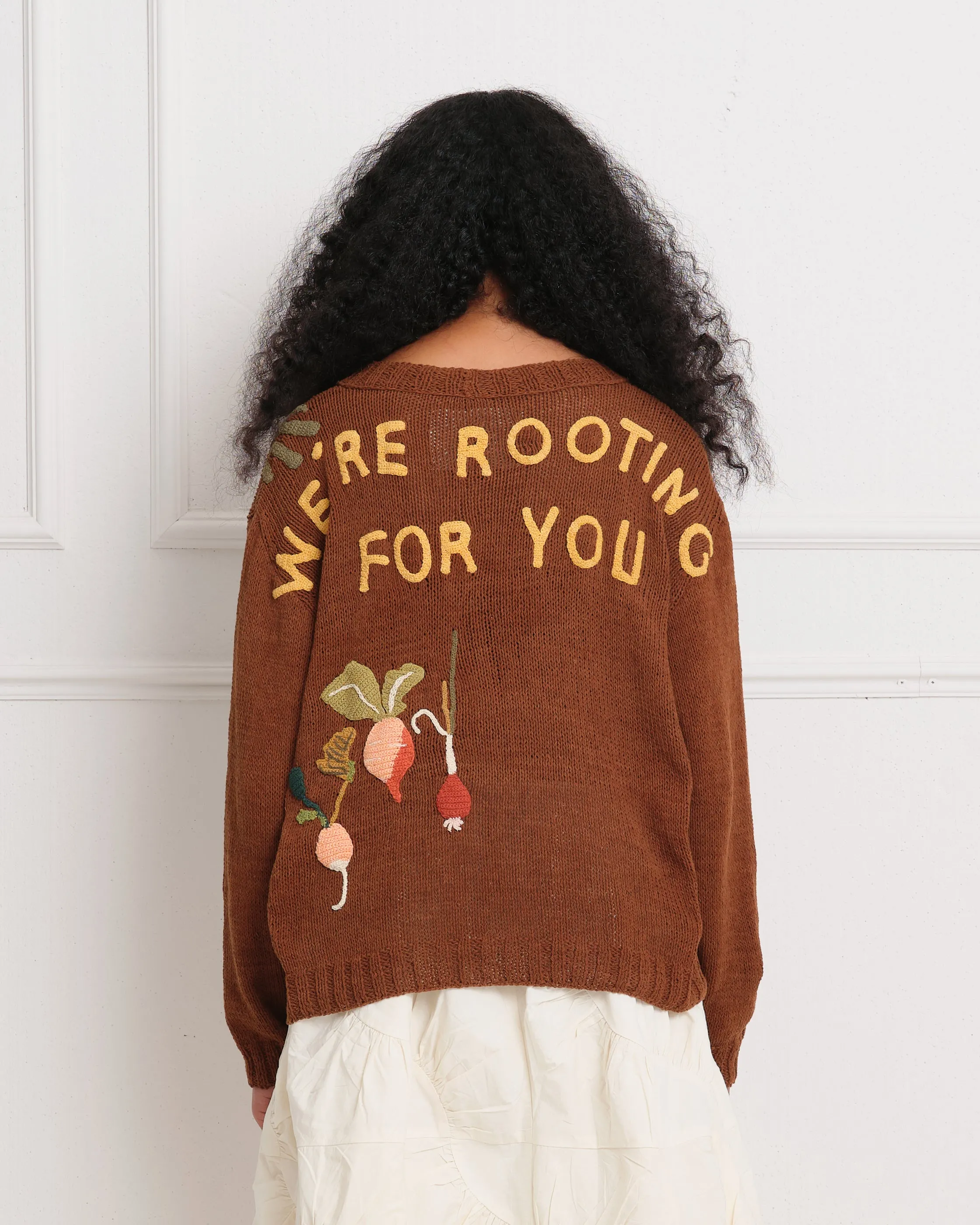 Twinsun Knit Cardigan - Brown Rooting For You